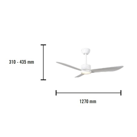 LED Celing Fan Caurus CCT Dim (20W)