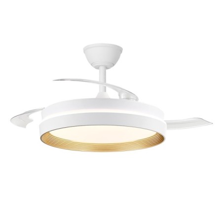 Ventilador LED aspas retráctiles Fiber CCT Dim (48W)