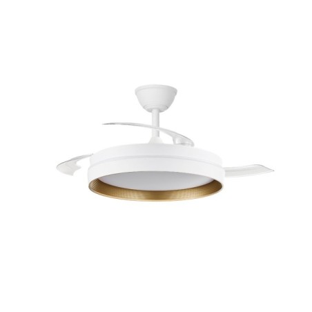 Ventilador LED aspas retráctiles Fiber CCT Dim (48W)