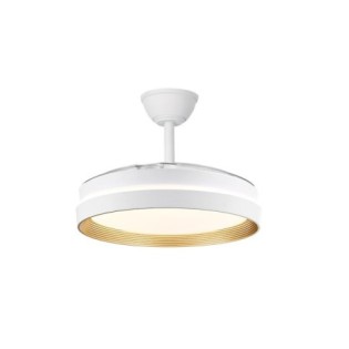 Ventilador LED aspas retráctiles Fiber CCT Dim (48W)