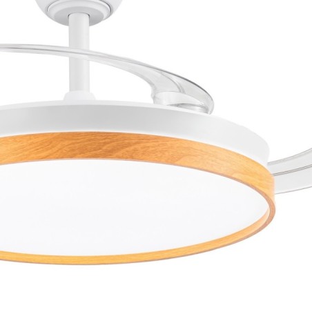 Ventilador LED aspas retráctiles Paneco CCT Dim (48W)