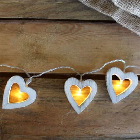 Rustikale Led Herz Girlande 10 Lichter