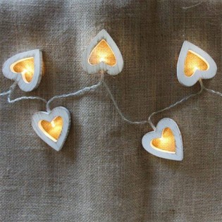Rustikale Led Herz Girlande 10 Lichter