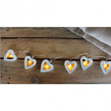 Rustikale Led Herz Girlande 10 Lichter