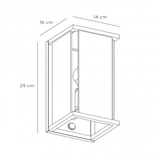 Outdoor wall lamp with motion sensor Claire White
