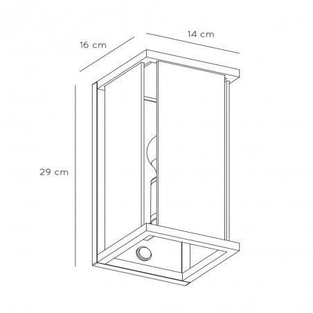 Outdoor wall lamp with motion sensor Claire White