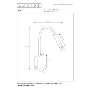 Aplique de pared Alec