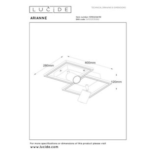 Arianne ceiling flush light CCT (23W)