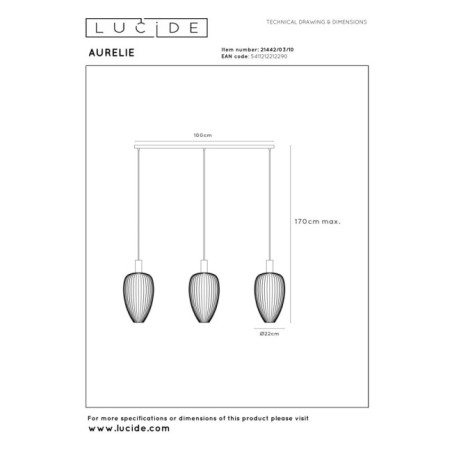 Aurelie pendant lamp (3 lights)