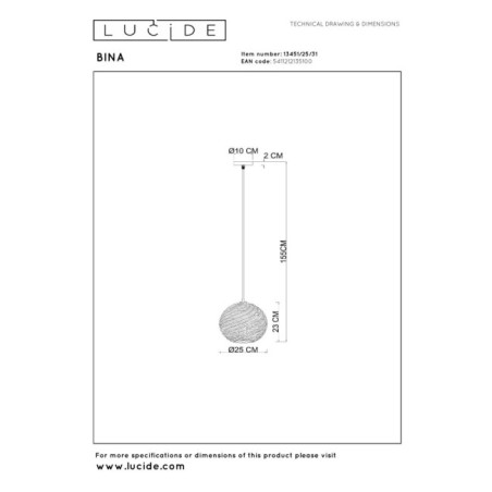 Bina pendant lamp