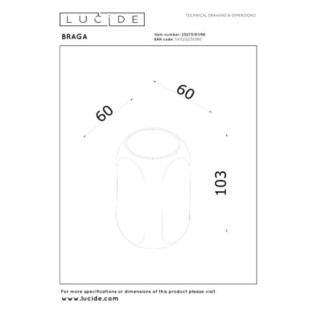 Aplique de pared Braga