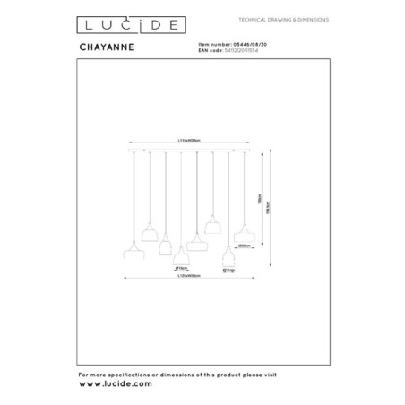 Chayanne pendant lamp (8 lights)