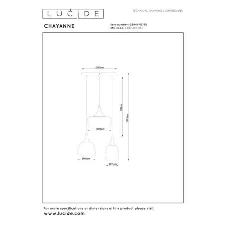 Chayanne pendant lamp (3 lights)