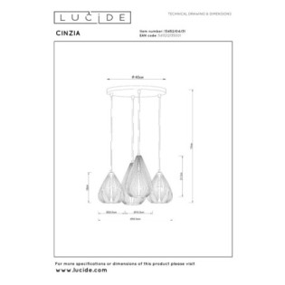Cinzia Pendant Lamp (4 lights)