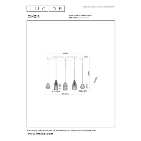 Cinzia Pendant Lamp (8 lights)