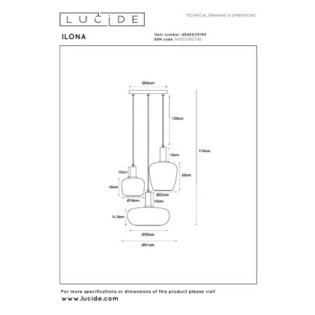 Ilona pendant lamp (3 lights)