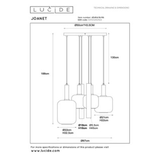Joanet pendant lamp (4 lights)