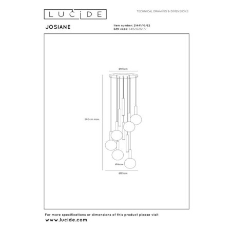 Josiane Pendant Lamp (6 lights)