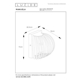 Aplique de pared Manuela