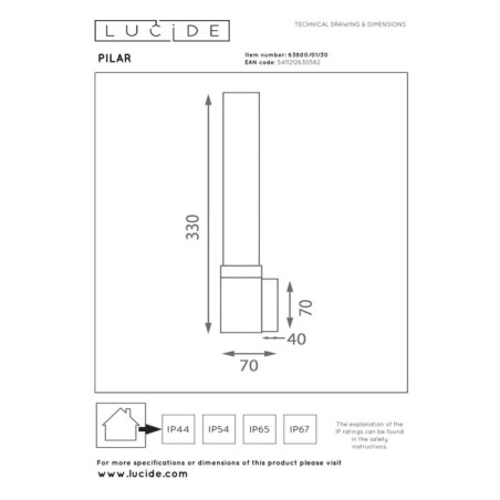 Outdoor Wall Light Pillar