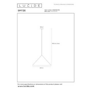 Spitze pendant lamp