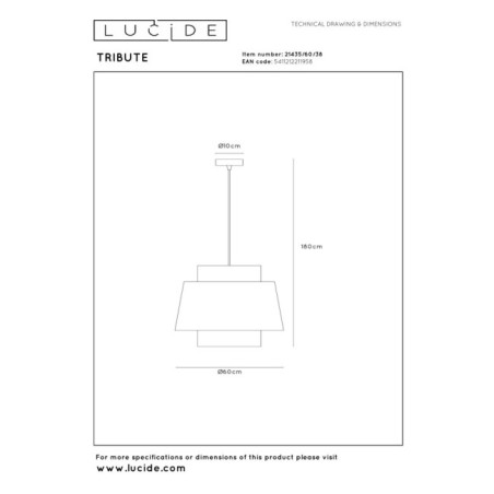 Lámpara colgante Tribute