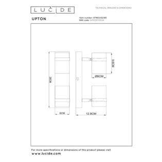 Regleta de techo Upton (2 luces)