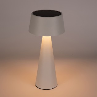 Meri White Solar Rechargeable LED Table Lamp (3W)