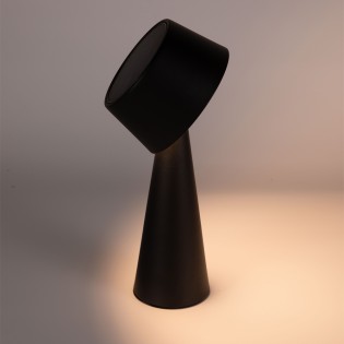 Meri Black Solar Rechargeable LED Table Lamp (3W)