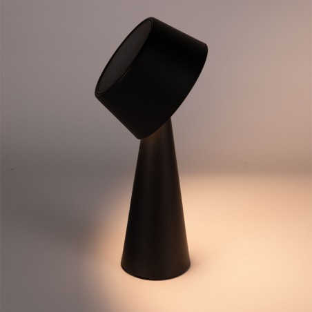 Meri Black Solar Rechargeable LED Table Lamp (3W)