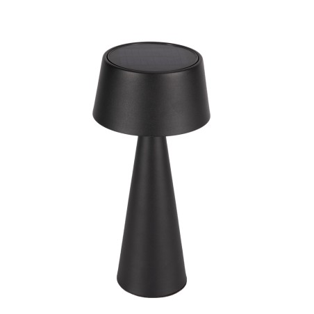 Meri Black Solar Rechargeable LED Table Lamp (3W)