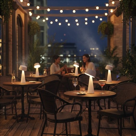 Meri White Solar Rechargeable LED Table Lamp (3W)