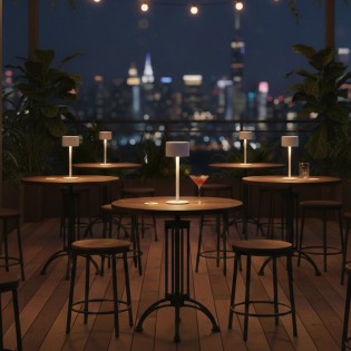 Meba White Rechargeable LED...