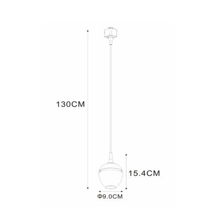Single-phase track pendant lamp Preston