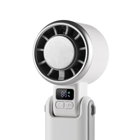 Glasi White Handheld Fan, 5 Speeds