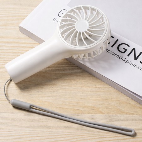 Bris White Handheld Fan, 3 Speeds