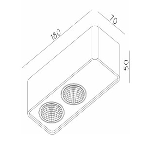 Regleta de techo LED Angular (5W)