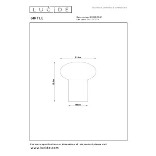 Lámpara de mesa Birtle I