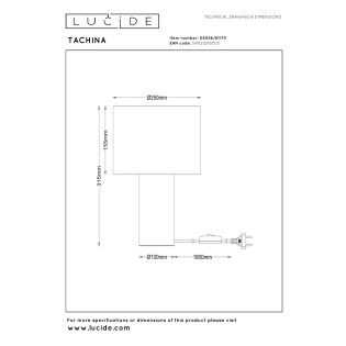 Lámpara de mesa Tachina I