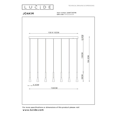 Joakim LED Pendant Lamp (7x6.2W)