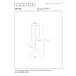 Spitze II Pendant Lamp (3 lights)