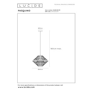 Lámpara colgante Pasquino I
