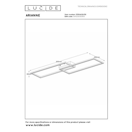Arianne II LED Ceiling Light (23W)