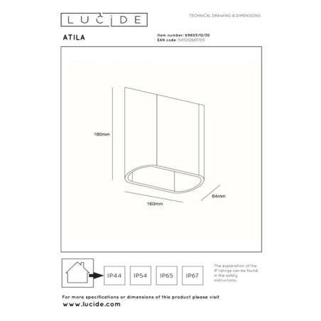Outdoor LED Applique Atila I (5W)