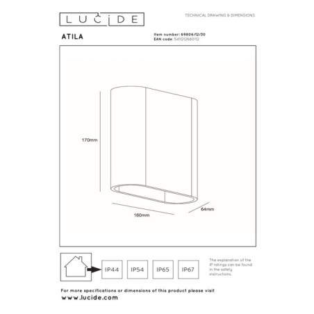 Outdoor LED Wall Light Atila II (5W)