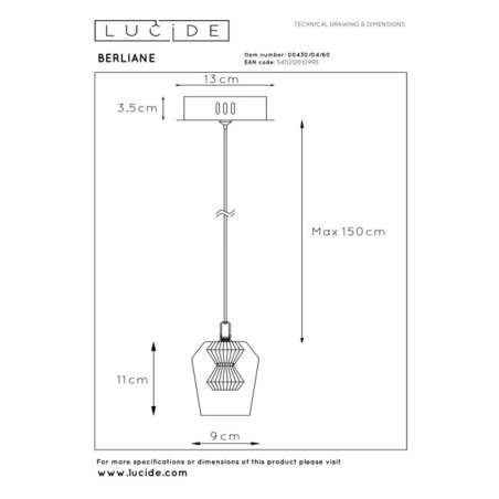 Berliane LED Pendant Lamp (4W)