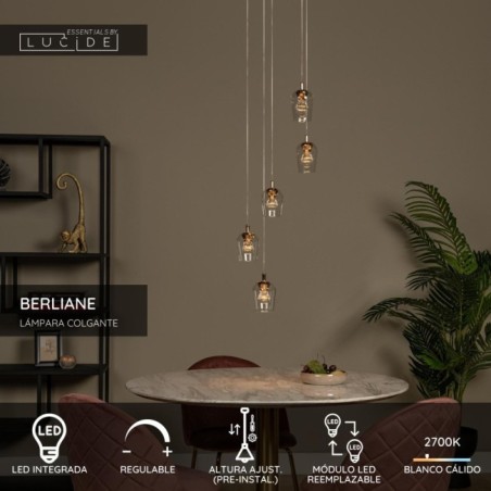 Berliane II LED Pendant Lamp (5x4W)