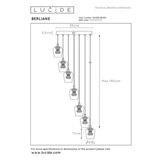 Berliane LED Pendant Lamp (7x4W)