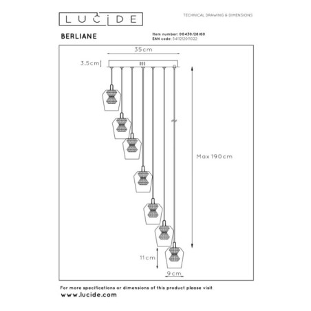 Berliane LED Pendant Lamp (7x4W)
