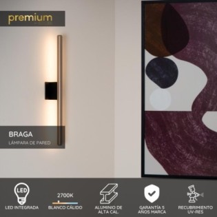 Aplique de pared LED Braga...